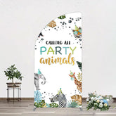 Lofaris Calling Party Animals Jungle Birthday Half Moon Arch Backdrop